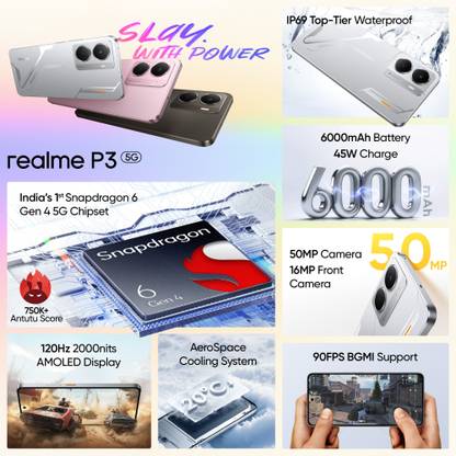 realme P3 5G (Space Silver, 256 GB)